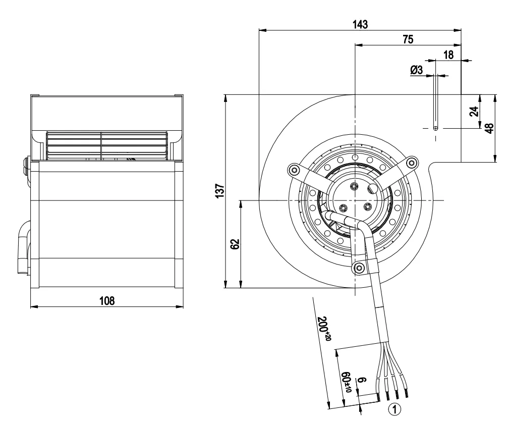 Габаритные размеры D2E097-CH85-02