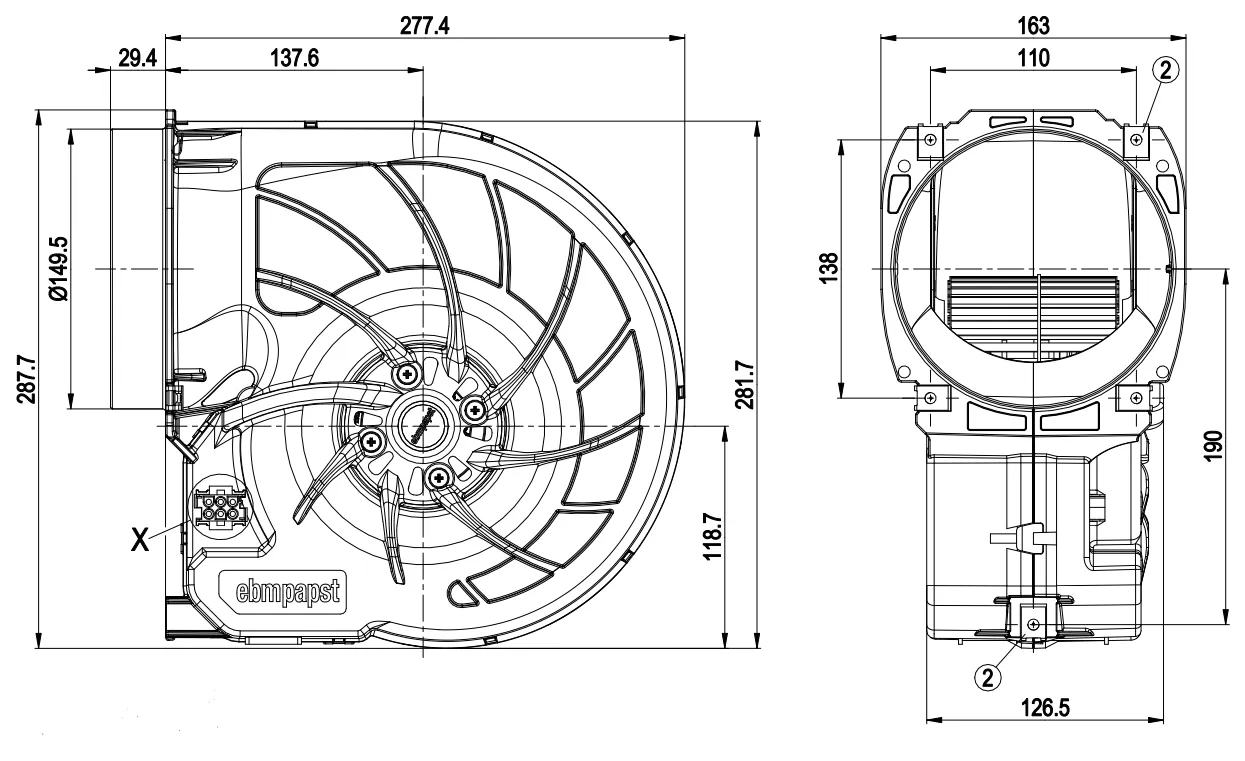 Габаритные размеры D2E160-FI01-02 Габаритные размеры D2E160-FI01-02