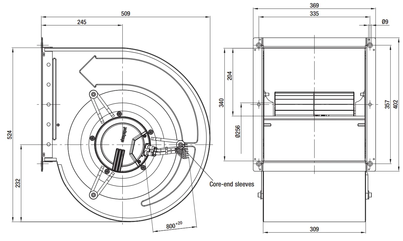 Габаритные размеры D3G318-AA35-01
