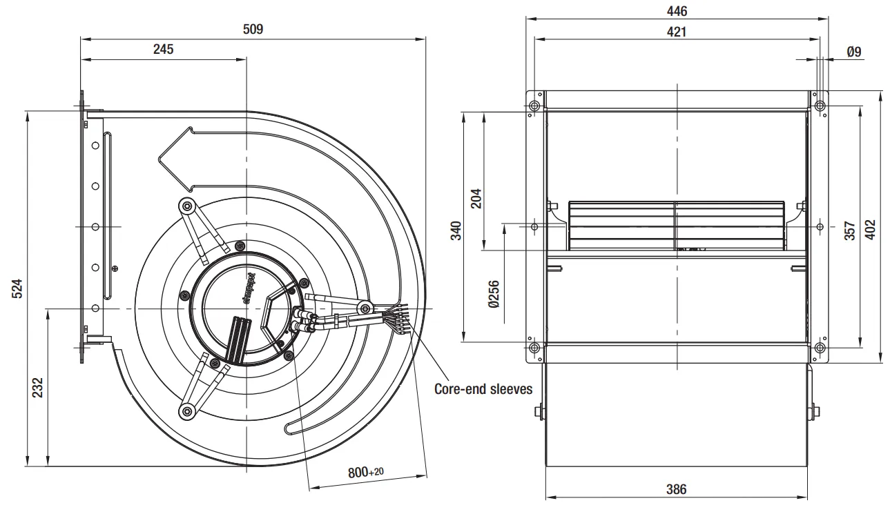 Габаритные размеры D3G318-BB35-01