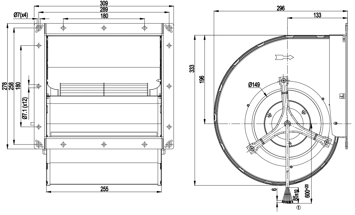 Габаритные размеры D4D180-CB01-02