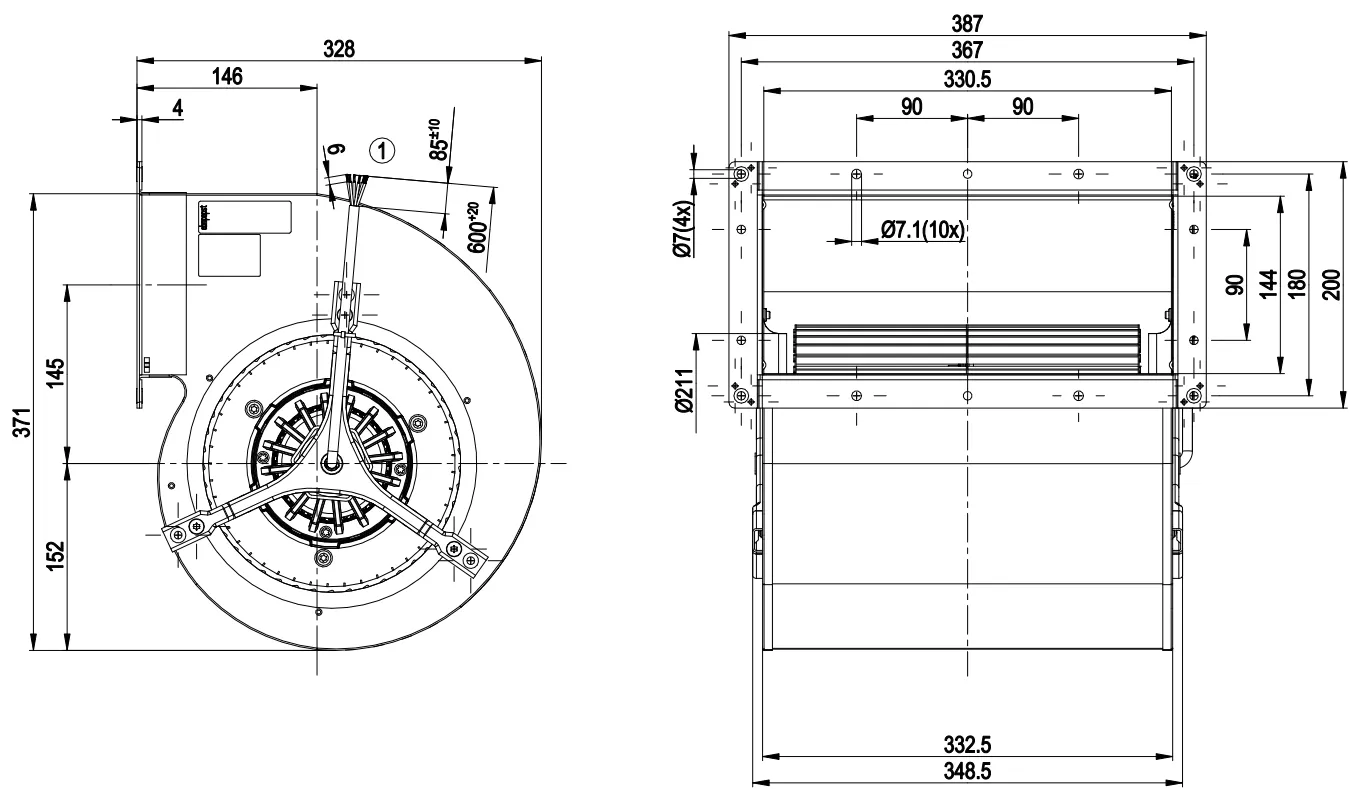 Габаритные размеры D4D225-FH02-01 Габаритные размеры D4D225-FH02-01