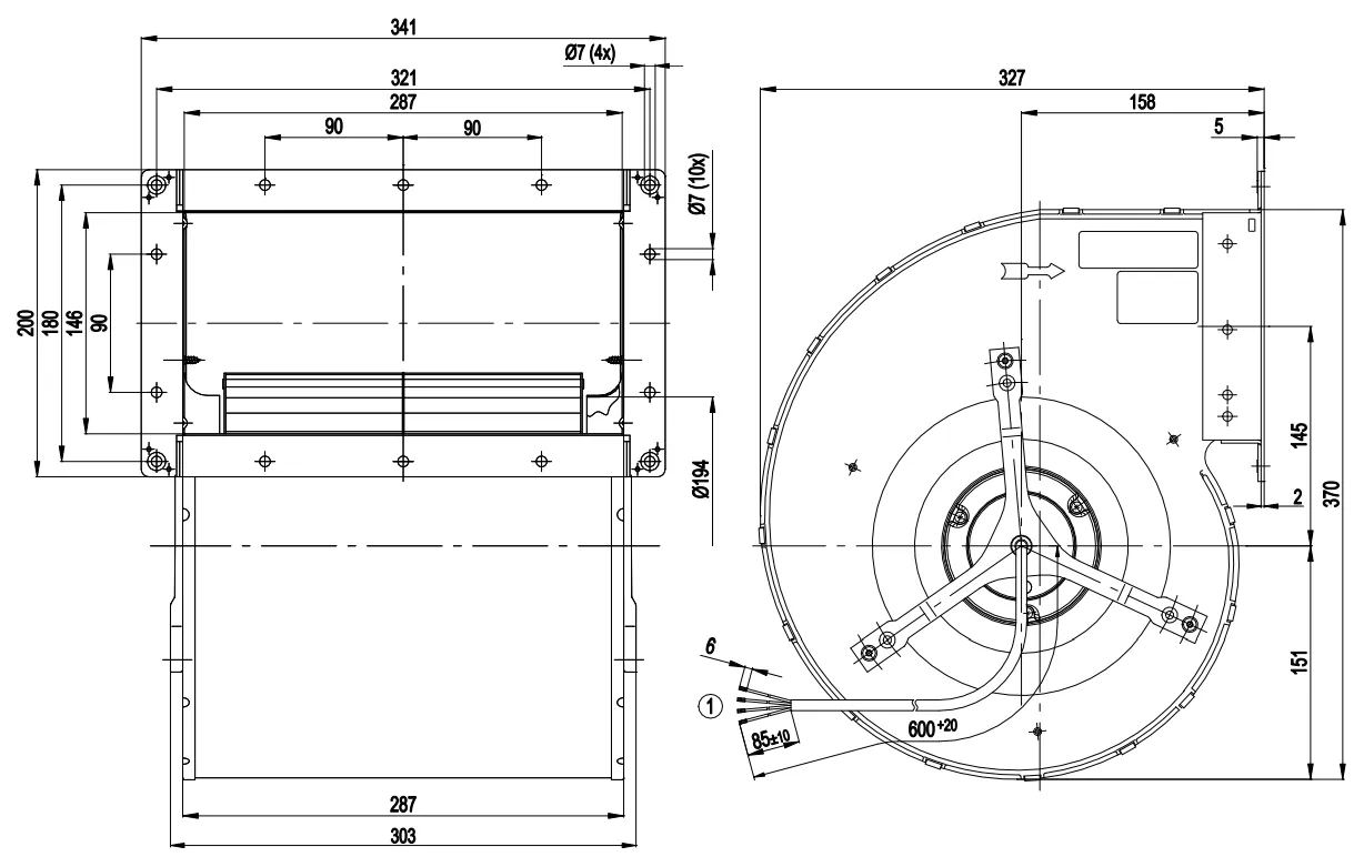 Габаритные размеры D4E225-BC01-02 Габаритные размеры D4E225-BC01-02