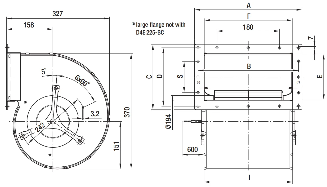 Габаритные размеры D6E225-FB07-02