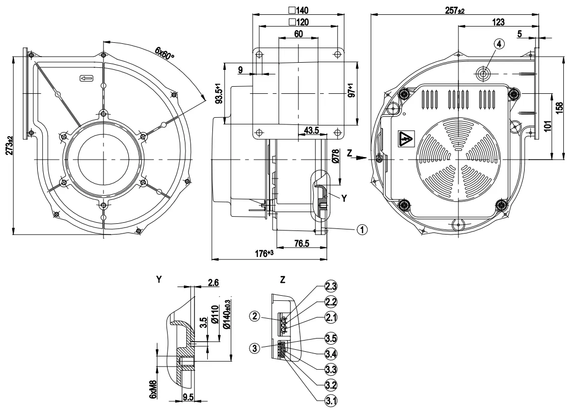 Габаритные размеры G1G170-AB31-51
