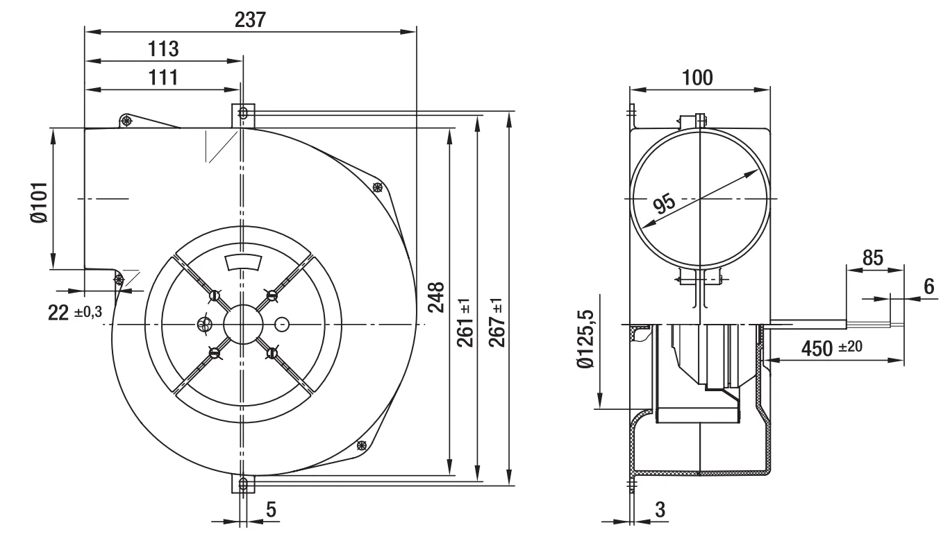 Габаритные размеры G2E140-NS38-01