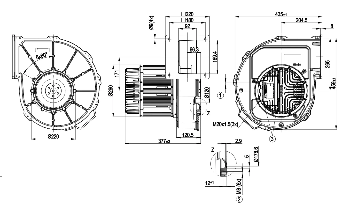 Габаритные размеры G3G250-MW50-01 Габаритные размеры G3G250-MW50-01