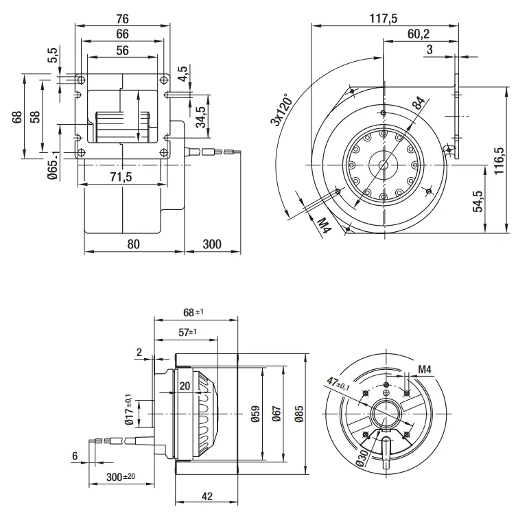 Габаритные размеры R2E085-AA01-05 Габаритные размеры R2E085-AA01-05