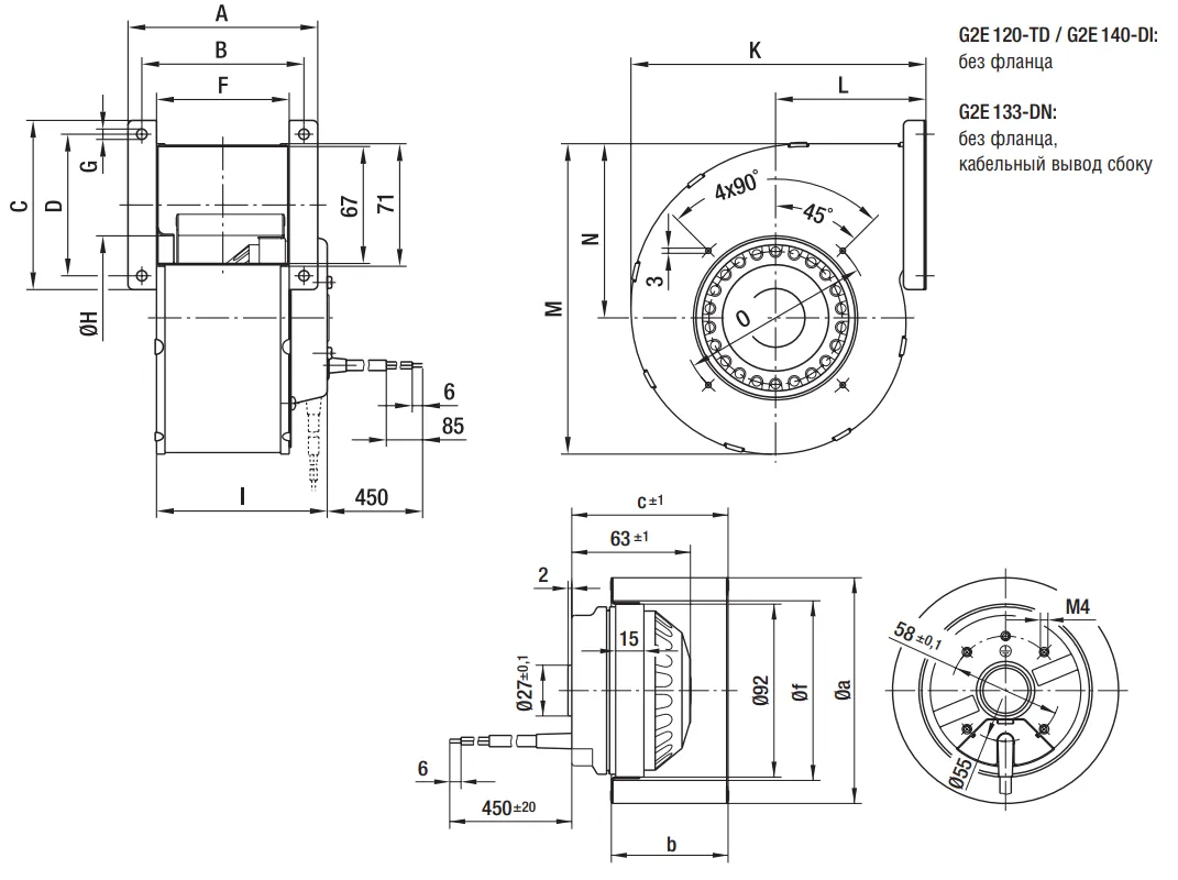 Габаритные размеры R2E120-AR21-05 Габаритные размеры R2E120-AR21-05