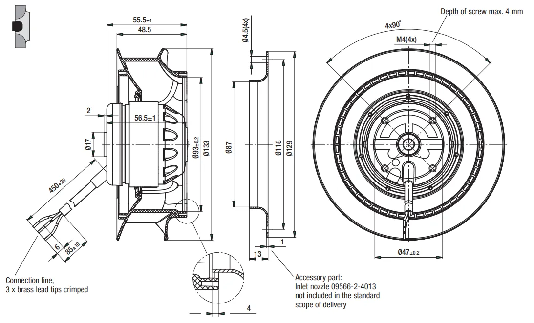 Габаритные размеры R2E133-RA03-01 Габаритные размеры R2E133-RA03-01