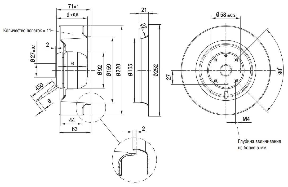 Габаритные размеры R2E220-AA40-05 Габаритные размеры R2E220-AA40-05