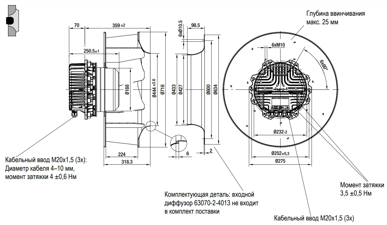 Габаритные размеры R3G630-AP01-01 Габаритные размеры R3G630-AP01-01