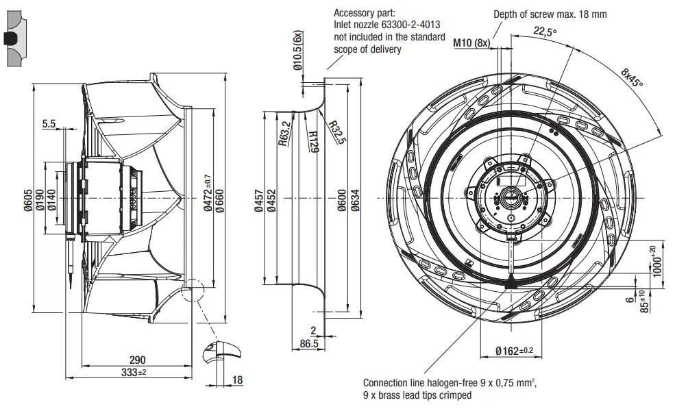 Габаритные размеры R4D630-RB15-01 Габаритные размеры R4D630-RB15-01
