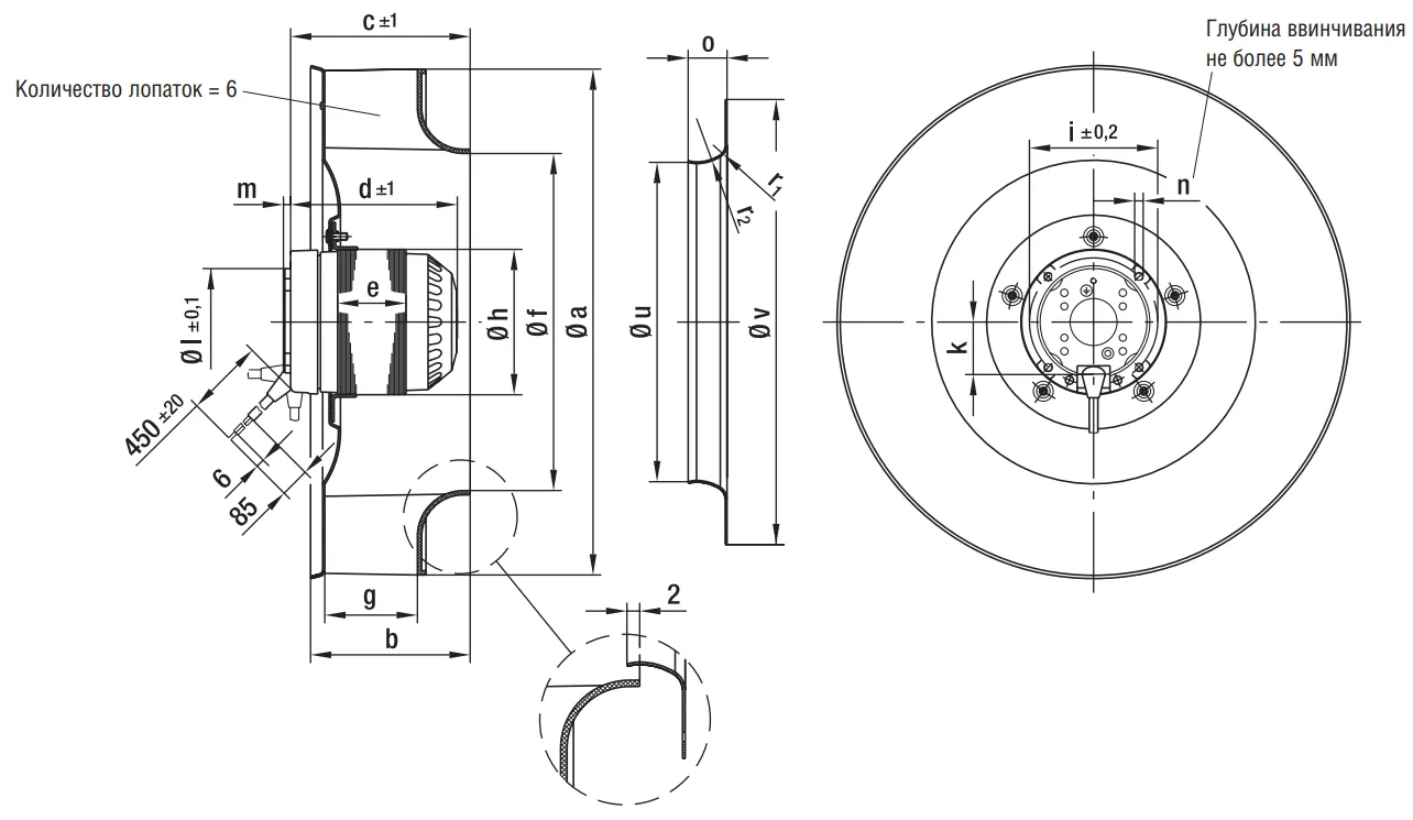 Габаритные размеры R6E355-AB16-05