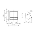 Выход стенной стальной 100 мм (RAL) c обратным клапаном — изображение 3