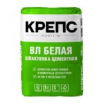 Шпаклевка цементная Крепс ВЛ белая, 20 кг — изображение 2