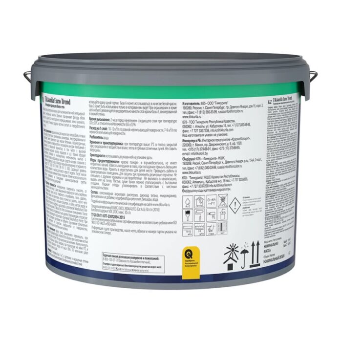 Краска для обоев и стен Tikkurila Euro Trend А матовая (9 л) — изображение 3