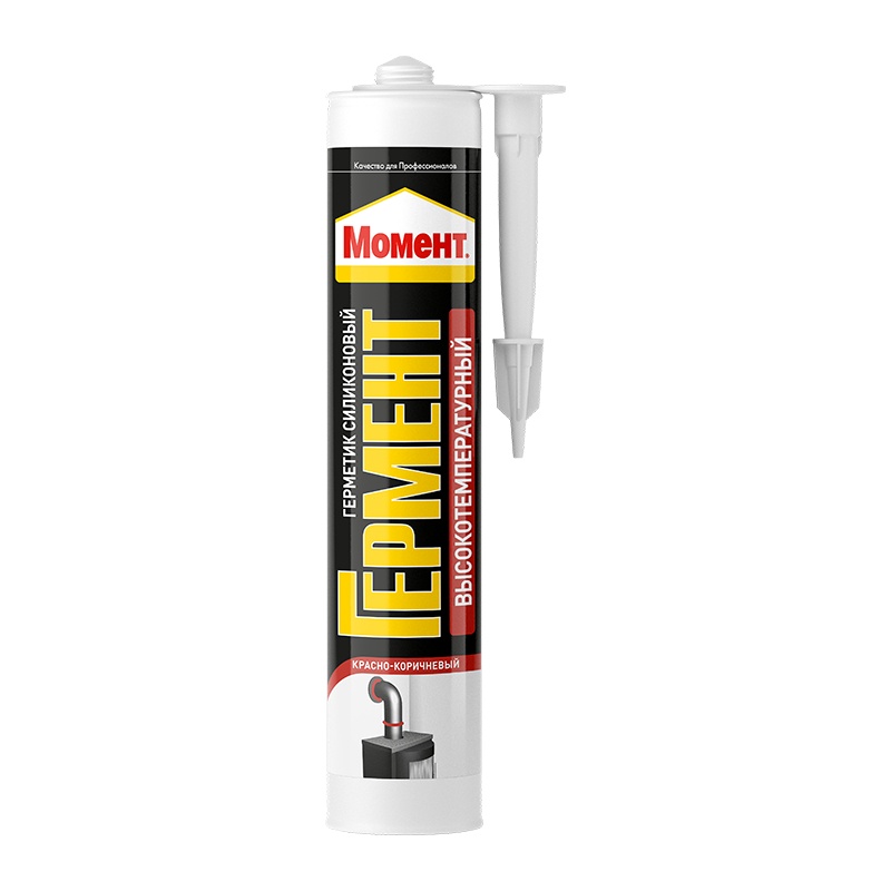 11215 Герметик Момент Гермент высокотемпературный красно-коричневый (0,3 л) — изображение 1