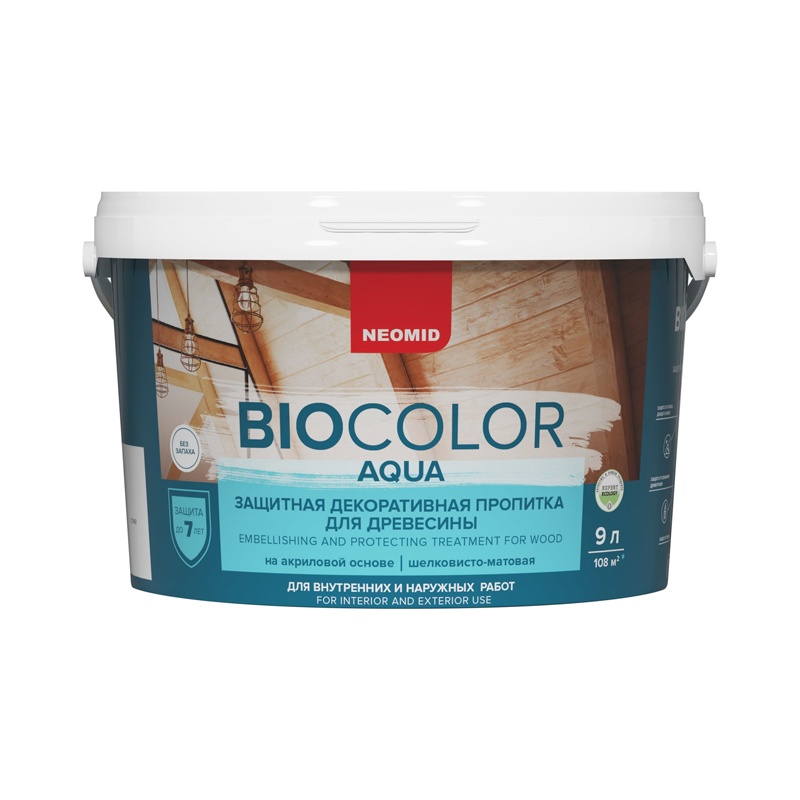 19065 Антисептик Neomid Bio Color Aqua орех (9 л) — изображение 1