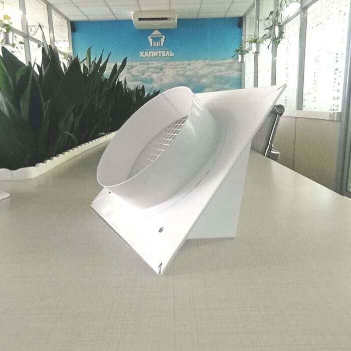 Выход стенной стальной 100 мм (RAL) c обратным клапаном — изображение 4