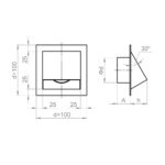 Выход стенной стальной 125 мм (RAL) — изображение 2