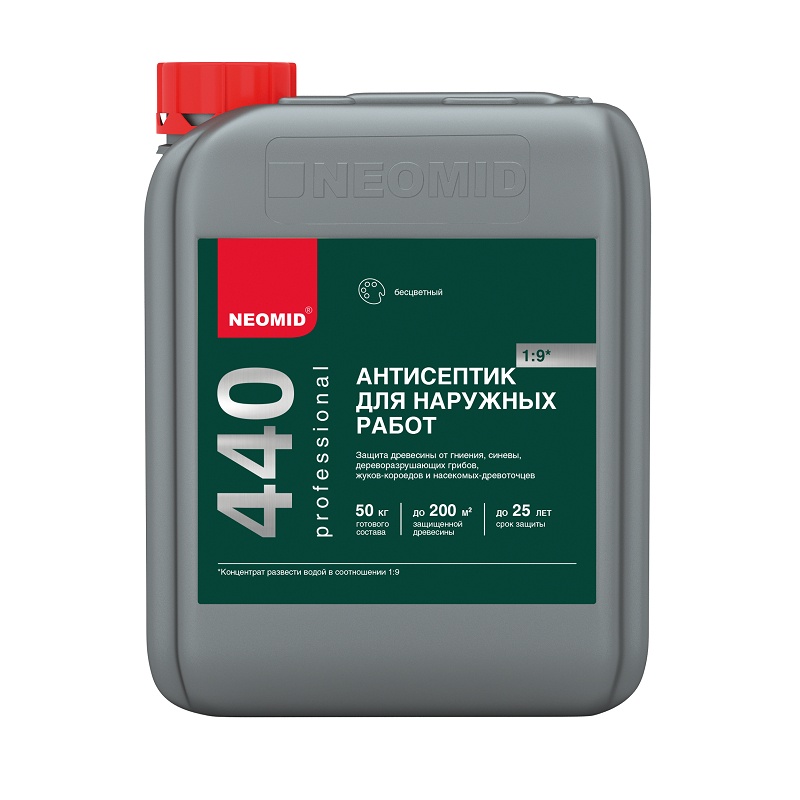 20983 Антисептик концентрат 1:9 Neomid 440 Еco для наружных работ (5 л) — изображение 1