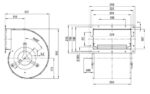 Вентилятор D6E250-BA01-01 / D6E250BA0101 центробежный Ebmpapst — изображение 2