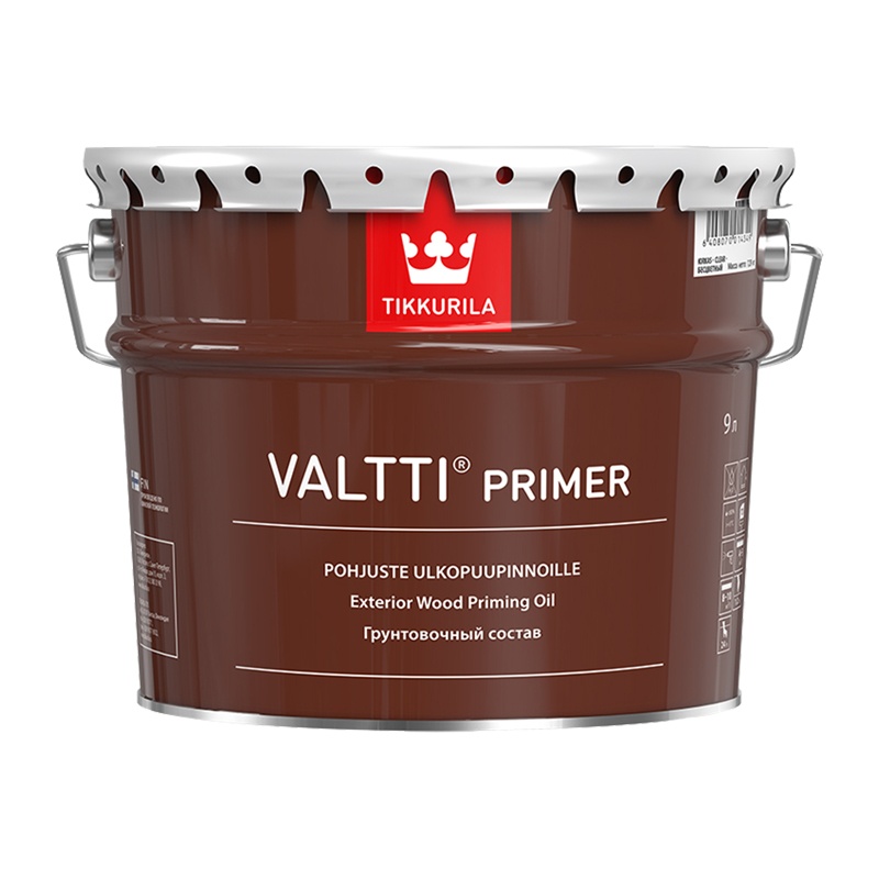21400 Антисептик для древесины Tikkurila Valtti Primer грунтовочный (9 л) — изображение 1