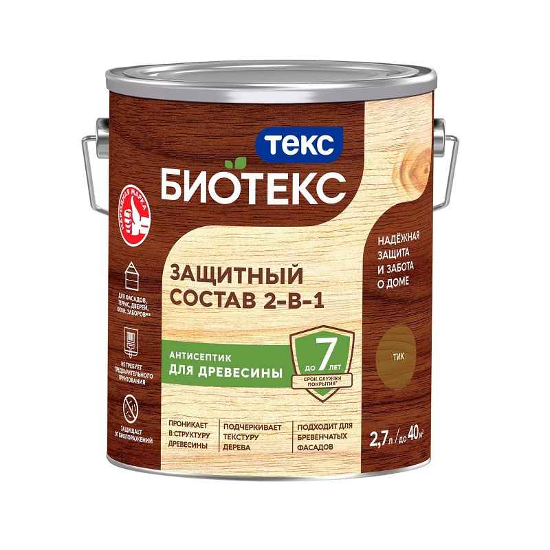 25723 Антисептик Текс Bioteks состав 2в1 тик (2,7 л) — изображение 1