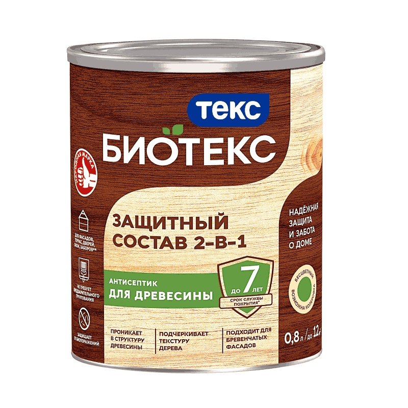 25729 Антисептик Текс Bioteks состав 2в1 бесцветный (0,8 л) — изображение 1