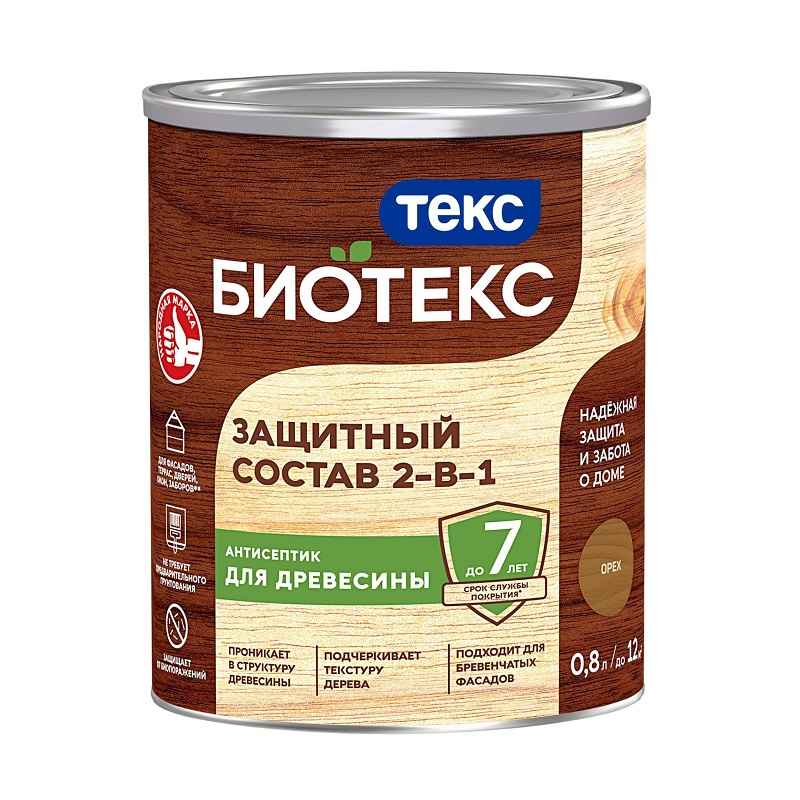 25730 Антисептик Текс Bioteks состав 2в1 орех (0,8 л) — изображение 1
