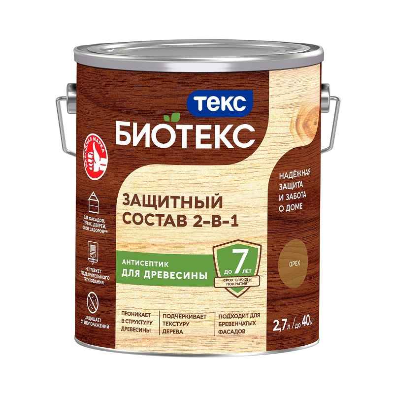 25731 Антисептик Текс Bioteks состав 2в1 орех (2,7 л) — изображение 1