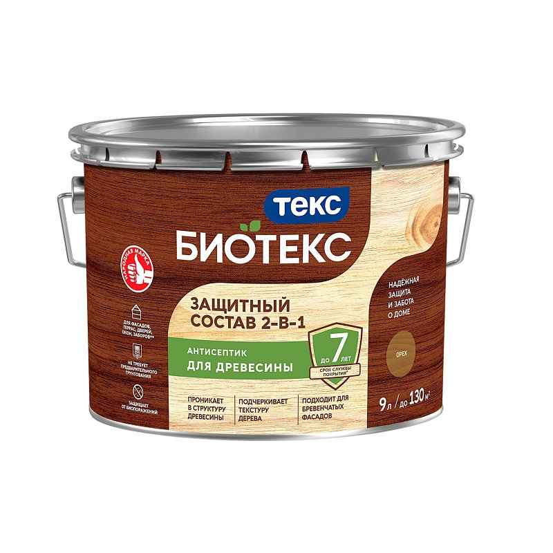25737 Антисептик Текс Bioteks состав 2в1 орех (9 л) — изображение 1