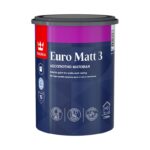 Краска интерьерная Tikkurila Euro Matt 3 основа А глубоко матовая (0,9 л)