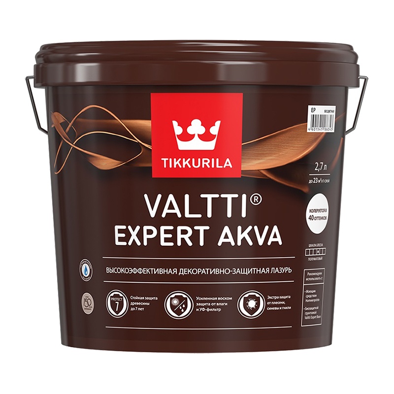 29659 Антисептик Tikkurila Valtti Expert Akva тик (2,7 л) — изображение 1