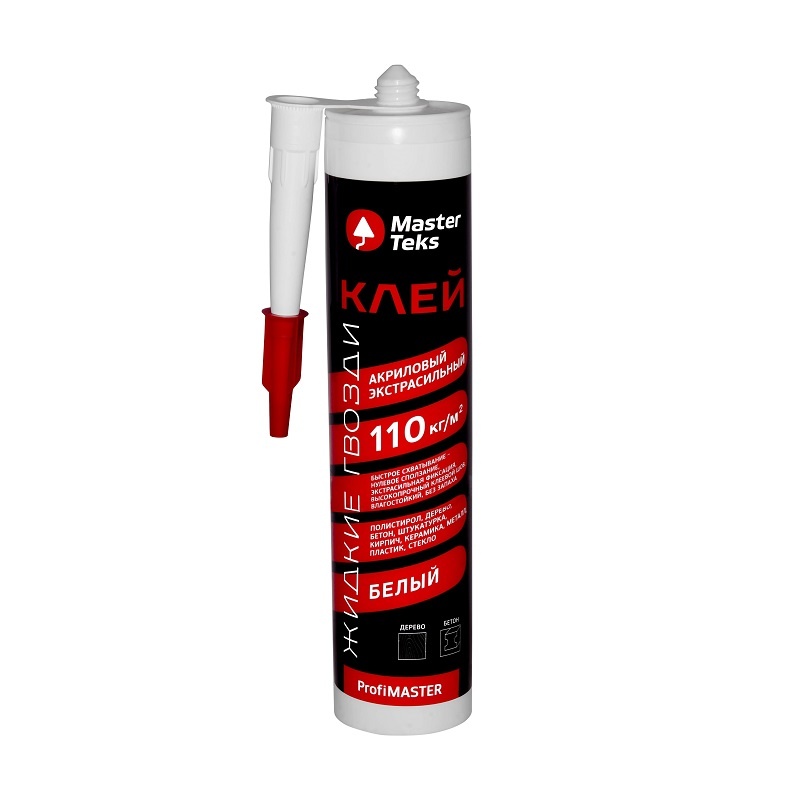 35205 Клей монтажный экстрасильный MasterTeks ProfiMaster белый (0,528 кг) — изображение 1