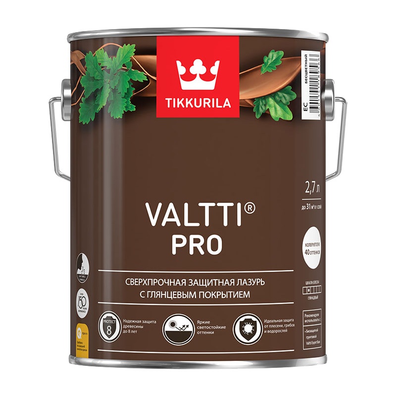43282 Антисептик Tikkurila Valtti Pro красное дерево (2,7л) — изображение 1