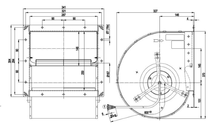 Вентилятор D4D200-CA01-02 / D4D200CA0102 центробежный Ebmpapst — изображение 2