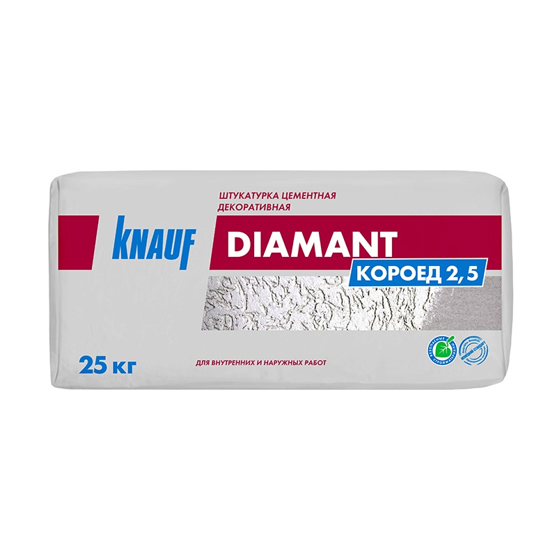 53708 Штукатурка декоративная Knauf Diamant короед 2,5 мм, 25 кг — изображение 1