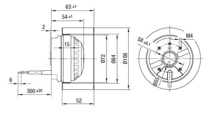 Вентилятор R2E108-AG63-05 / R2E108AG6305 центробежный Ebmpapst — изображение 2
