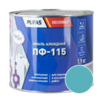 Эмаль Pufas Decoself ПФ-115 светло-голубая (1,9 кг)