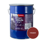 Грунт-эмаль Pufas Decoself 3 в 1 глянцевая красно-коричневая (5кг)