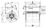 Вентилятор D4D225-FH02-01 / D4D225FH0201 центробежный Ebmpapst — изображение 2