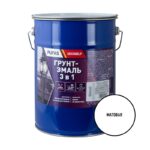 Грунт-эмаль Pufas Decoself 3 в 1 матовая белая (5 кг)