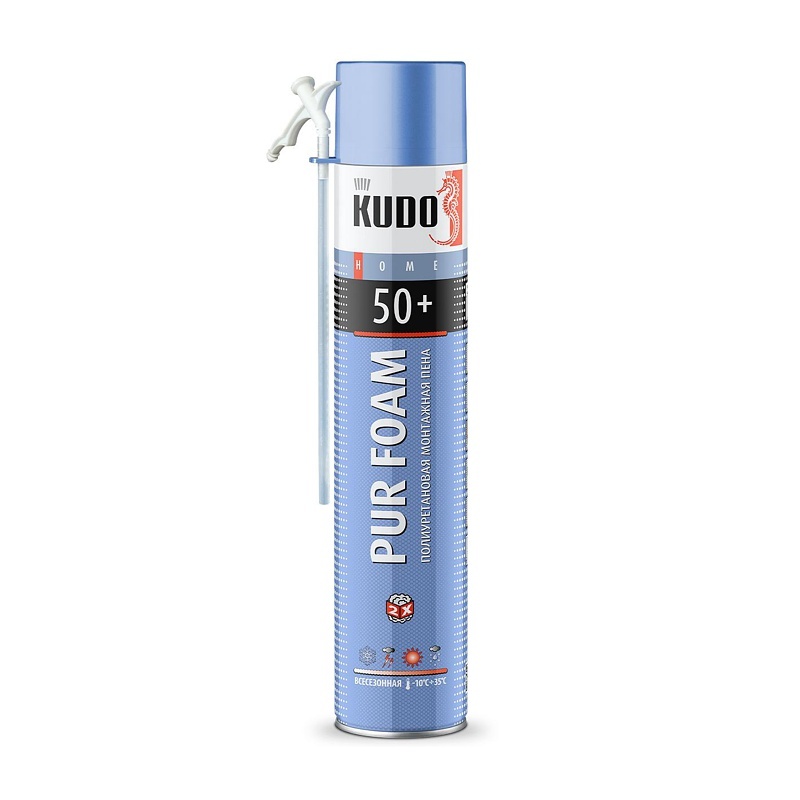 85694 Пена полиуретановая монтажная Kudo Home 50+, быт., всесез.(1 л) — изображение 1