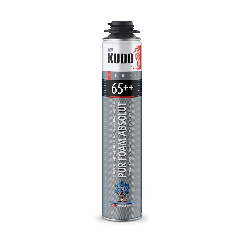 85727 Пена полиуретановая монтажная Kudo Proff 65++ Arktika Nord (1 л) — изображение 1