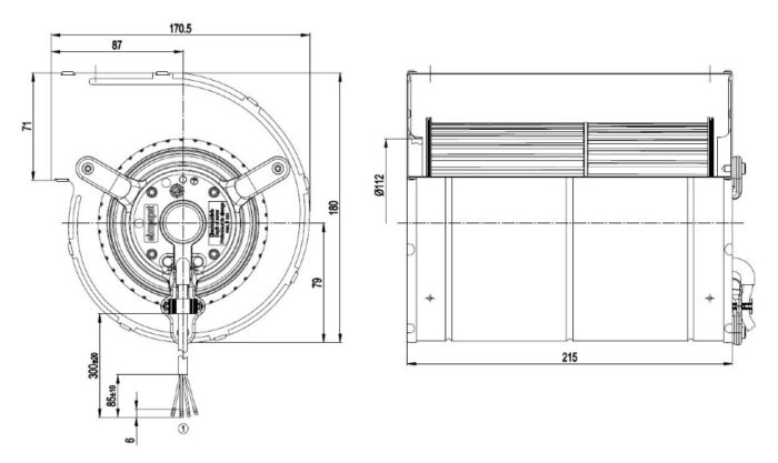 Вентилятор D4E133-AH01-58 / D4E133AH0158 центробежный Ebmpapst — изображение 2