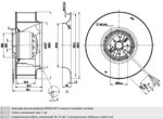 Вентилятор R2E225-BD92-64 / R2E225BD9264 центробежный Ebmpapst — изображение 2