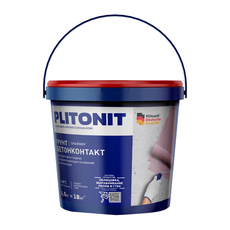91043 Грунтовка Plitonit БетонКонтакт (4,5 кг) — изображение 1