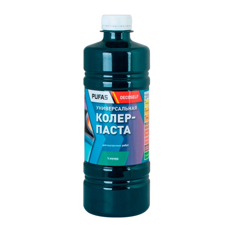 91134 Паста колеровочная универсальная Pufas 14 изумруд (0,45 л) — изображение 1